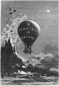 Jules Verne（1828-1905）的“气球五周”的主题 作者 爱德华·里奥（Edouard Riou）